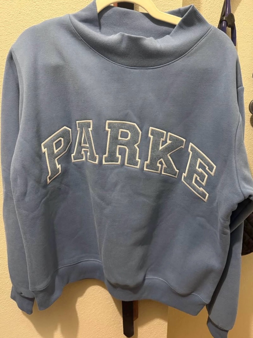 PARKE Embroidered Light Blue/denim Sweatshirt